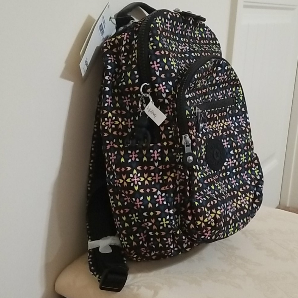 Kipling Seoul Go Small Backpack Floral Mozzaik - Picture 7 of 15